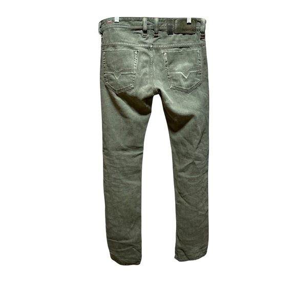 Diesel Safado Slim Straight Green Faded Wash Distressed Jeans - Picture 1 of 10